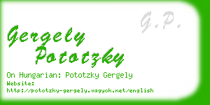 gergely pototzky business card